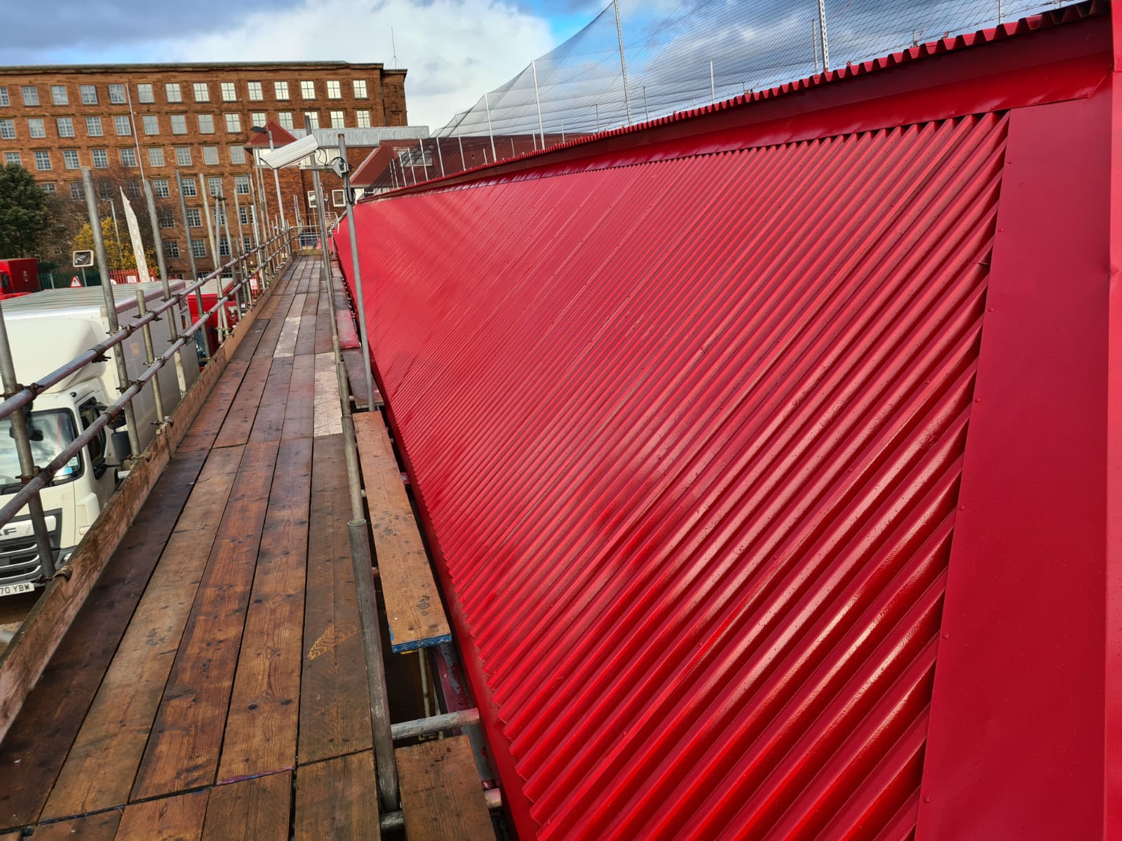 Red resprayed roof