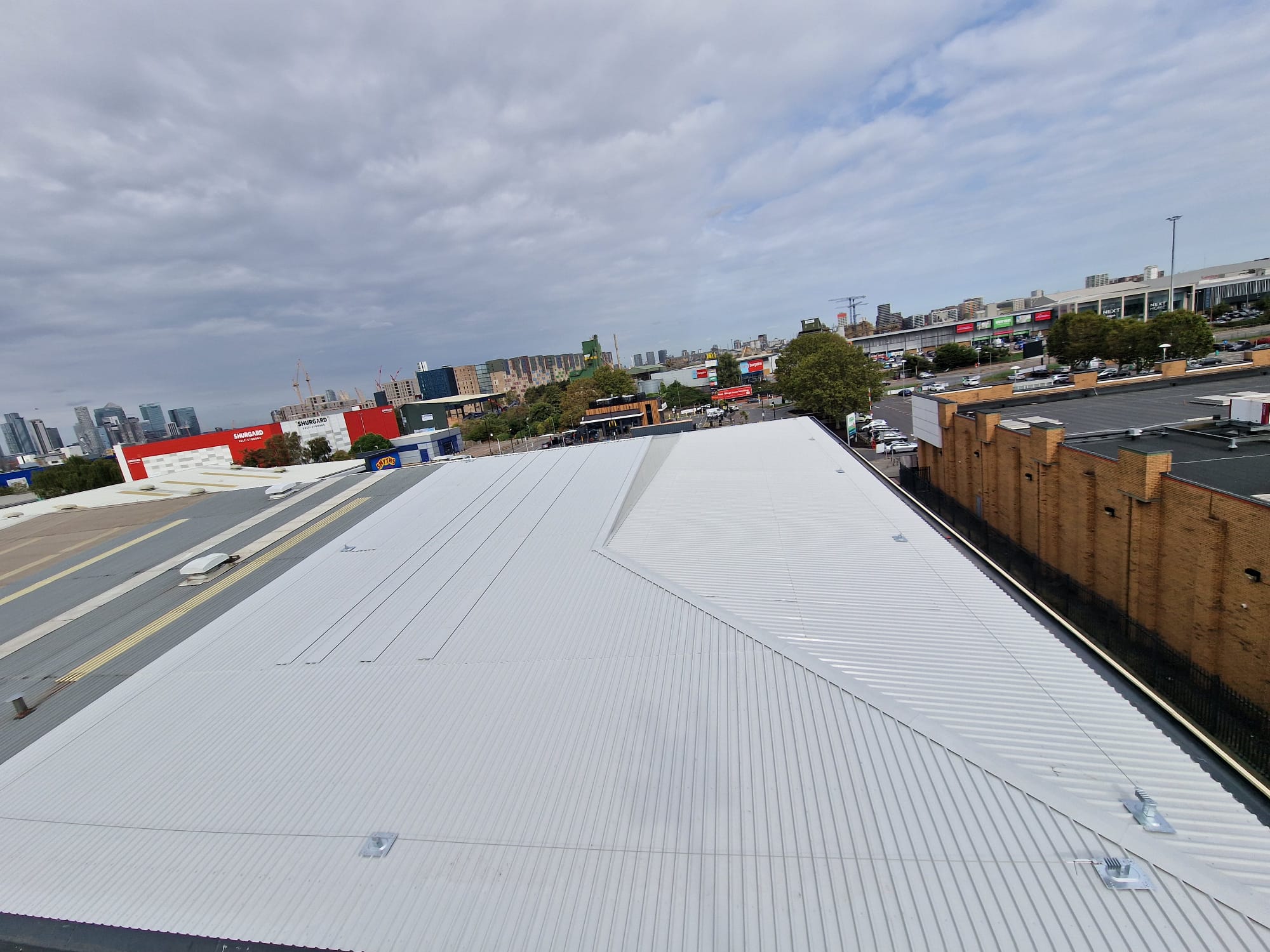 Roof after spraying
